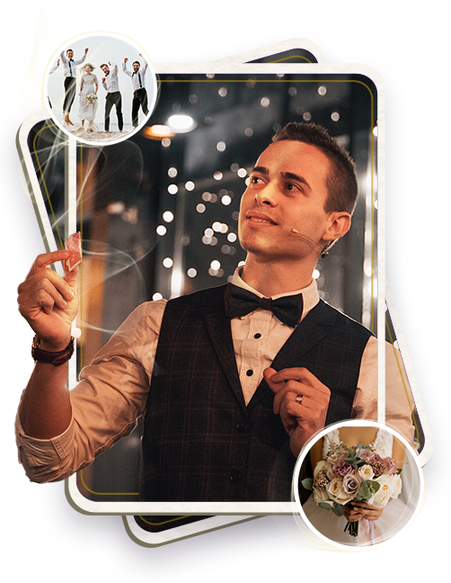 Hajnal Máté bűvész, bűvészműsor esküvőre